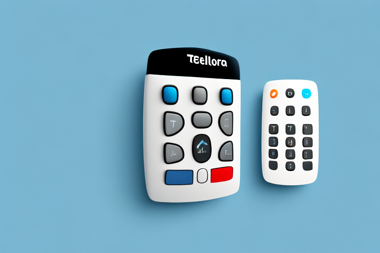 A telstra tv remote control with a keyboard attached