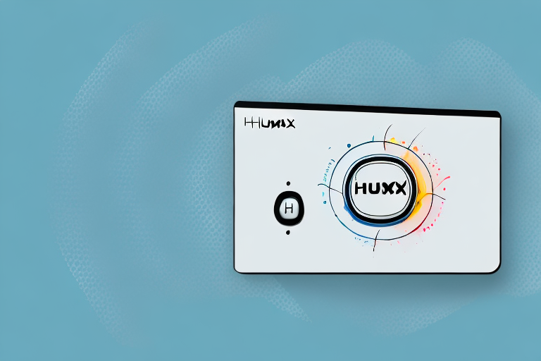 A humax remote control with a highlighted button