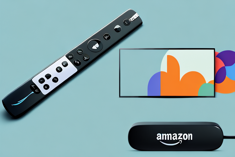 An amazon fire tv stick remote control and an lg tv connected together