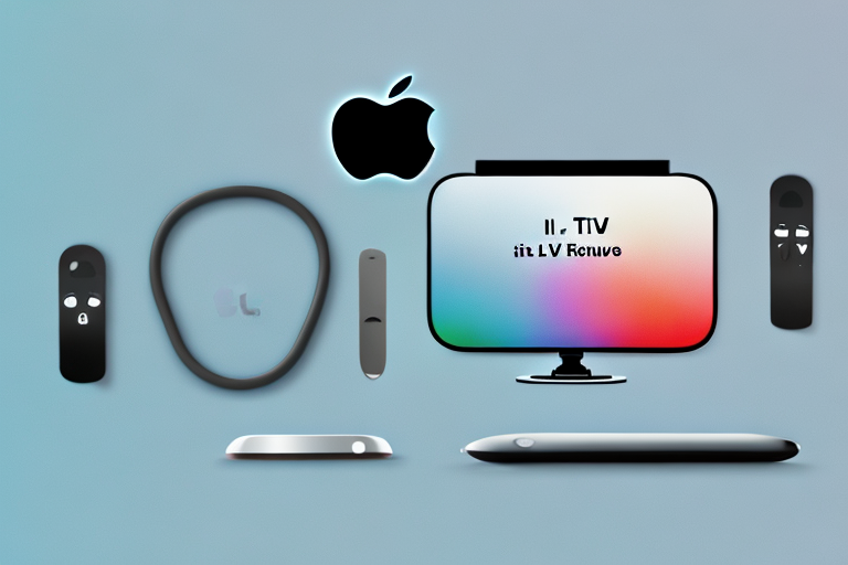 An apple tv 4k siri remote control and an lg tv