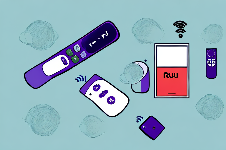 A roku streaming stick+ remote control connected to an lg tv