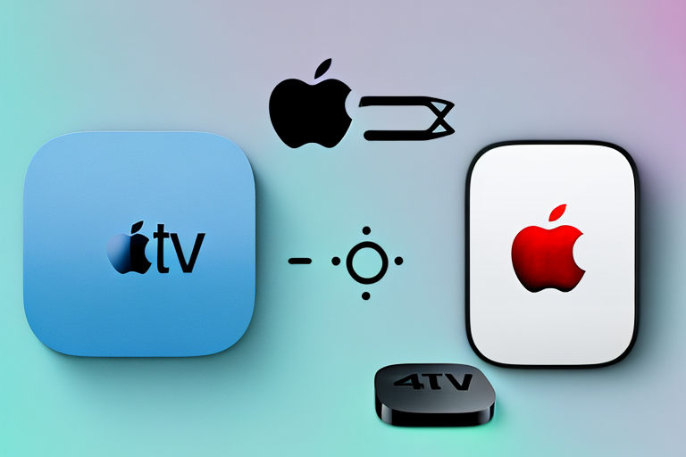An apple tv 4th generation siri remote control connected to a samsung tv