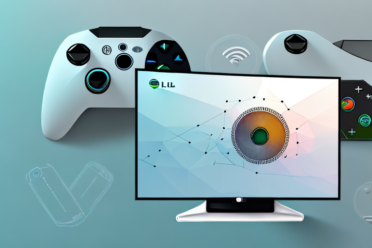 A nvidia shield tv remote control connected to an lg tv