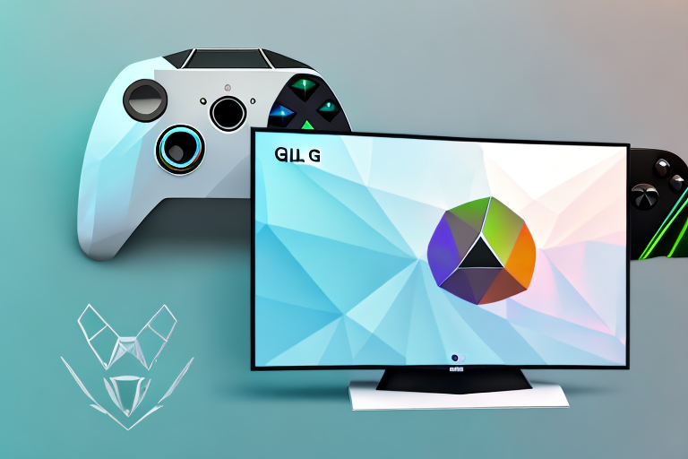 A nvidia shield tv pro remote control connected to an lg tv