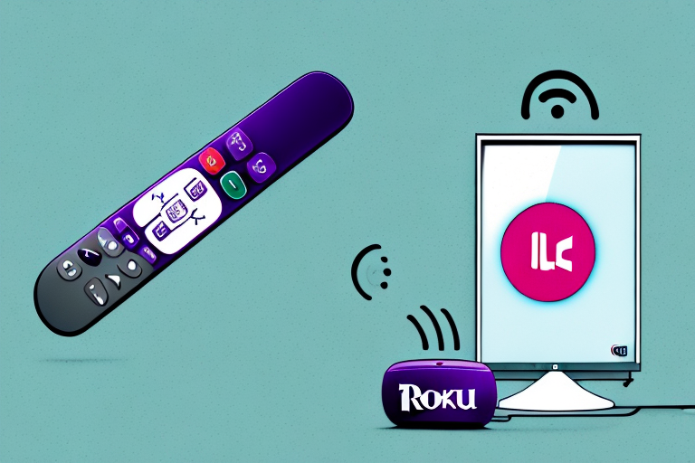A roku voice remote control connected to an lg tv