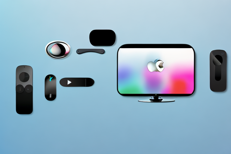A logitech harmony remote and an apple tv siri remote side-by-side