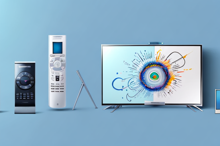 A samsung oneremote and a sony remote side-by-side