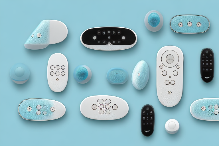 The logitech harmony and vizio xrt300 remotes side-by-side
