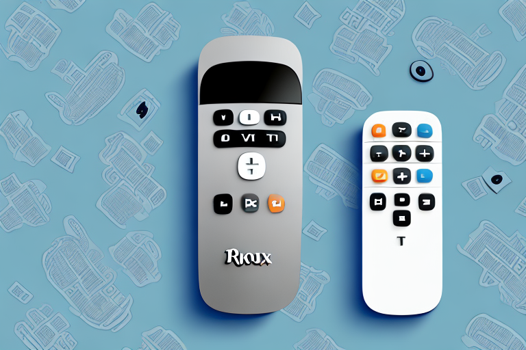 A roku tv remote with four numbered buttons