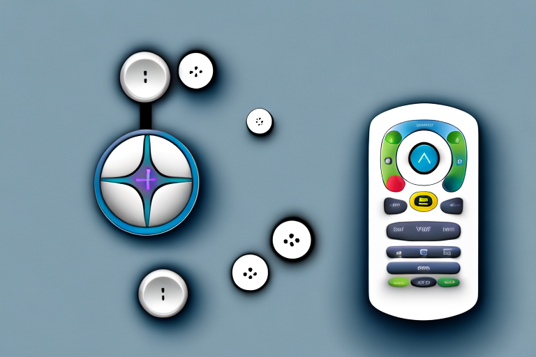 A magnovox universal remote with its various buttons and features