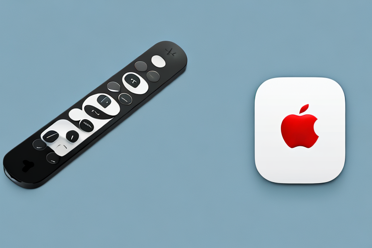 An apple tv remote with its buttons and features